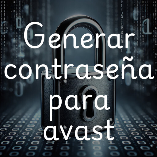 Generar contraseña segura para Avast